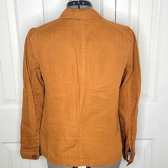 J.CREW Tan Linen Jacket Size 0 - Picture 5 of 6